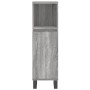 Set de muebles de baño 3 pzas madera contrachapada gris sonoma