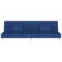Sofá cama de 2 plazas con dos almohadas tela azul