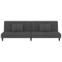 Sofá cama de 2 plazas con dos almohadas terciopelo gris oscuro en Sofás | Comprar online en Foro24