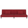 Sofá cama de 2 plazas con dos almohadas terciopelo rojo tinto en Sofás | Comprar online en Foro24