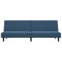 Sofá cama de 2 plazas terciopelo azul