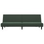 Sofá cama de 2 plazas terciopelo verde oscuro