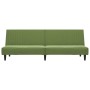 Sofá cama de 2 plazas terciopelo verde claro