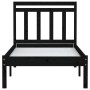 Schwarzer Einzelbettrahmen aus Massivholz, 75 x 190 cm von vidaXL, Betten und Lattenroste - Ref: Foro24-3100553, Preis: 111,2...