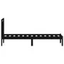 Black solid wood single bed frame 75x190 cm by vidaXL, Beds and slatted bases - Ref: Foro24-3100553, Price: 114,55 €, Discoun...
