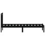 Estructura cama madera maciza individual negro 75x190 cm de vidaXL, Camas y somieres - Ref: Foro24-3100553, Precio: 111,15 €,...