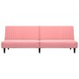Sofá cama de 2 plazas terciopelo rosa