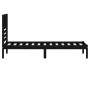 Solid black pine wood bed frame 75x190 cm by vidaXL, Beds and slatted bases - Ref: Foro24-3100987, Price: 120,09 €, Discount: %