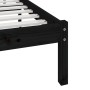 Solid black pine wood bed frame 75x190 cm by vidaXL, Beds and slatted bases - Ref: Foro24-3100987, Price: 120,09 €, Discount: %