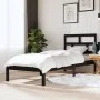 Schwarzer Einzelbettrahmen aus Massivholz, 75 x 190 cm von vidaXL, Betten und Lattenroste - Ref: Foro24-3101182, Preis: 117,2...