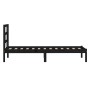 Black single solid wood bed frame 75x190 cm by vidaXL, Beds and slatted bases - Ref: Foro24-3101182, Price: 115,58 €, Discoun...
