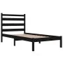 Estructura de cama madera maciza de pino negro 75x190 cm de vidaXL, Camas y somieres - Ref: Foro24-3103612, Precio: 112,23 €,...