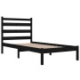 Solid black pine wood bed frame 75x190 cm by vidaXL, Beds and slatted bases - Ref: Foro24-3103612, Price: 113,78 €, Discount: %