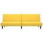 Sofá cama de 2 plazas terciopelo amarillo