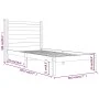 Estructura de cama madera maciza de pino negro 75x190 cm de vidaXL, Camas y somieres - Ref: Foro24-3103612, Precio: 112,23 €,...