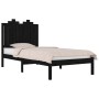Solid black pine wood bed frame 75x190 cm by vidaXL, Beds and slatted bases - Ref: Foro24-3103742, Price: 116,95 €, Discount: %