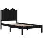 Estructura de cama madera maciza de pino negro 75x190 cm de vidaXL, Camas y somieres - Ref: Foro24-3103742, Precio: 118,71 €,...