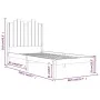 Estructura de cama madera maciza de pino negro 75x190 cm de vidaXL, Camas y somieres - Ref: Foro24-3103742, Precio: 118,71 €,...