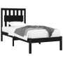 Estructura de cama madera maciza de pino negro 75x190 cm