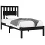 Estructura de cama madera maciza de pino negro 75x190 cm de vidaXL, Camas y somieres - Ref: Foro24-3103897, Precio: 119,71 €,...