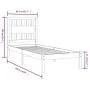 Estructura de cama madera maciza de pino negro 75x190 cm de vidaXL, Camas y somieres - Ref: Foro24-3103897, Precio: 119,71 €,...