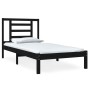 Estructura de cama madera maciza individual negra 75x190 cm de vidaXL, Camas y somieres - Ref: Foro24-3104312, Precio: 108,67...
