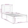 Black single solid wood bed frame 75x190 cm by vidaXL, Beds and slatted bases - Ref: Foro24-3104312, Price: 110,30 €, Discoun...
