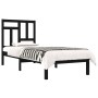 Black single solid wood bed frame 75x190 cm by vidaXL, Beds and slatted bases - Ref: Foro24-3104507, Price: 107,99 €, Discoun...