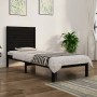 Black single solid wood bed frame 75x190 cm by vidaXL, Beds and slatted bases - Ref: Foro24-3104572, Price: 124,78 €, Discoun...