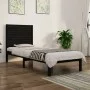 Estructura de cama madera maciza individual negra 75x190 cm de vidaXL, Camas y somieres - Ref: Foro24-3104572, Precio: 126,59...