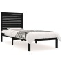 Black single solid wood bed frame 75x190 cm by vidaXL, Beds and slatted bases - Ref: Foro24-3104572, Price: 124,78 €, Discoun...