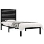 Black single solid wood bed frame 75x190 cm by vidaXL, Beds and slatted bases - Ref: Foro24-3104572, Price: 124,78 €, Discoun...