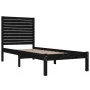 Estructura de cama madera maciza individual negra 75x190 cm de vidaXL, Camas y somieres - Ref: Foro24-3104572, Precio: 126,59...