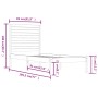 Black single solid wood bed frame 75x190 cm by vidaXL, Beds and slatted bases - Ref: Foro24-3104572, Price: 124,78 €, Discoun...
