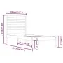 Estructura de cama madera maciza individual negra 75x190 cm de vidaXL, Camas y somieres - Ref: Foro24-3104572, Precio: 126,59...