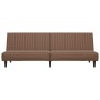 Sofá cama de 2 plazas cuero sintético marrón