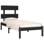 Estructura de cama madera maciza individual negra 75x190 cm de vidaXL, Camas y somieres - Ref: Foro24-3104637, Precio: 104,08...