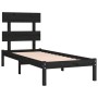 Estructura de cama madera maciza individual negra 75x190 cm de vidaXL, Camas y somieres - Ref: Foro24-3104637, Precio: 104,08...