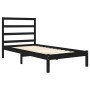 Estructura de cama madera maciza individual negra 75x190 cm de vidaXL, Camas y somieres - Ref: Foro24-3104897, Precio: 105,42...