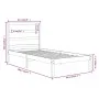 Black single solid wood bed frame 75x190 cm by vidaXL, Beds and slatted bases - Ref: Foro24-3104897, Price: 107,02 €, Discoun...