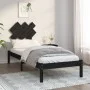 Estructura cama madera maciza individual negro 75x190 cm de vidaXL, Camas y somieres - Ref: Foro24-3104832, Precio: 105,98 €,...