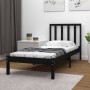 Solid black pine wood bed frame 75x190 cm by vidaXL, Beds and slatted bases - Ref: Foro24-3105035, Price: 112,40 €, Discount: %
