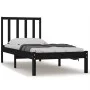 Bettrahmen aus massivem schwarzem Kiefernholz, 75 x 190 cm von vidaXL, Betten und Lattenroste - Ref: Foro24-3105035, Preis: 1...