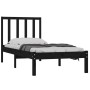 Solid black pine wood bed frame 75x190 cm by vidaXL, Beds and slatted bases - Ref: Foro24-3105035, Price: 112,40 €, Discount: %