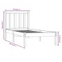 Solid black pine wood bed frame 75x190 cm by vidaXL, Beds and slatted bases - Ref: Foro24-3105035, Price: 112,40 €, Discount: %