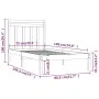 Black single solid wood bed frame 75x190 cm by vidaXL, Beds and slatted bases - Ref: Foro24-3105214, Price: 112,03 €, Discoun...
