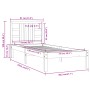 Black single solid wood bed frame 75x190 cm by vidaXL, Beds and slatted bases - Ref: Foro24-3105369, Price: 108,94 €, Discoun...