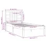 Black single solid wood bed frame 75x190 cm by vidaXL, Beds and slatted bases - Ref: Foro24-3105369, Price: 110,58 €, Discoun...
