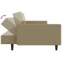 Sofá cama de 2 plazas cuero sintético color capuchino