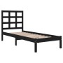 Estructura de cama madera maciza individual negra 75x190 cm de vidaXL, Camas y somieres - Ref: Foro24-3105434, Precio: 109,57...